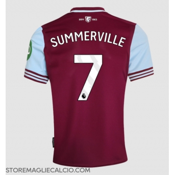 West Ham United Crysencio Summerville #7 Maglia Gara Casa Repliche 2024-25 Maniche Corte
